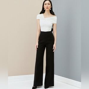 Lafayette 148 New York Black Wide Leg Pants
